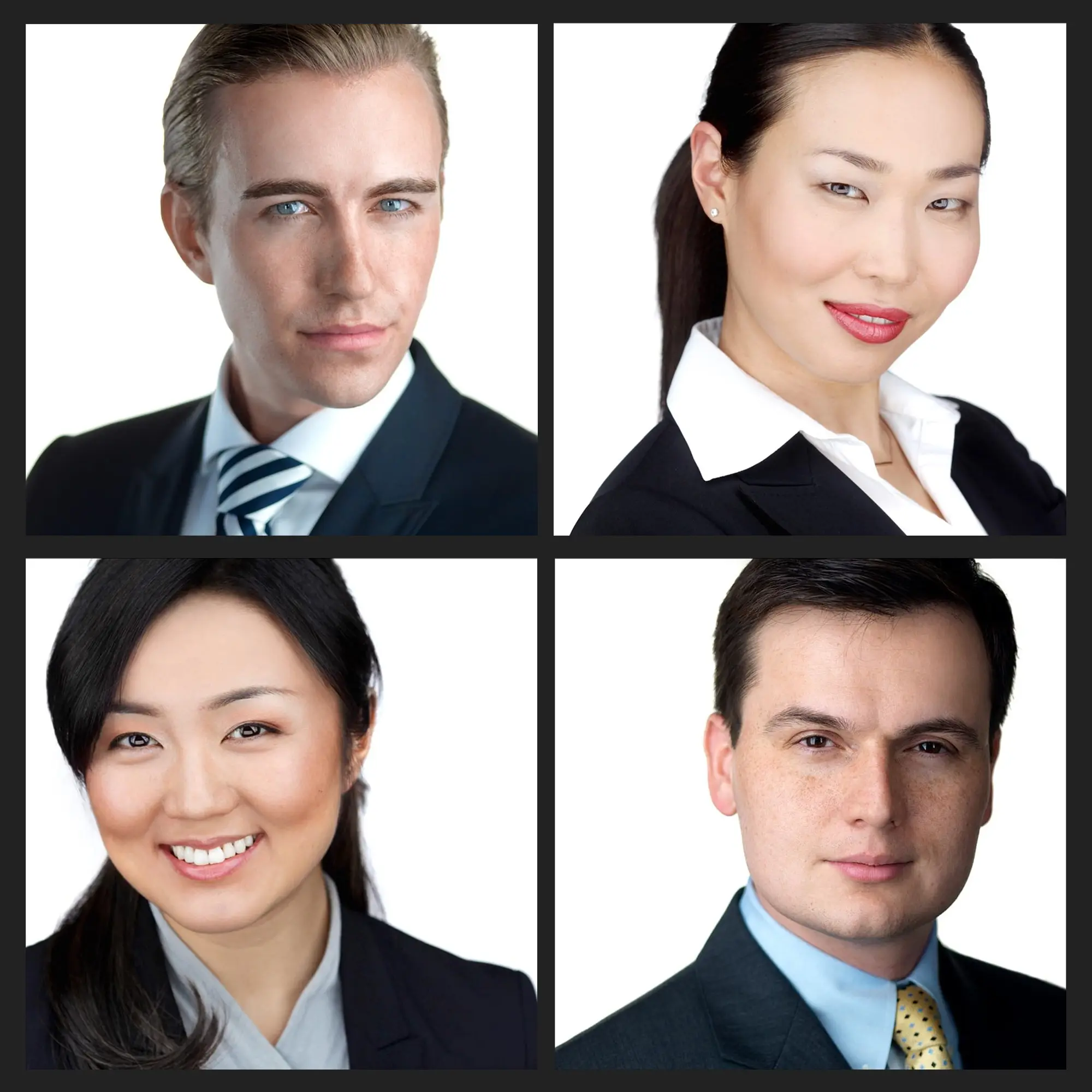  A collection of headshots featuring realtors, doctors, and consultants, illustrating the necessity of professional images across different industries.